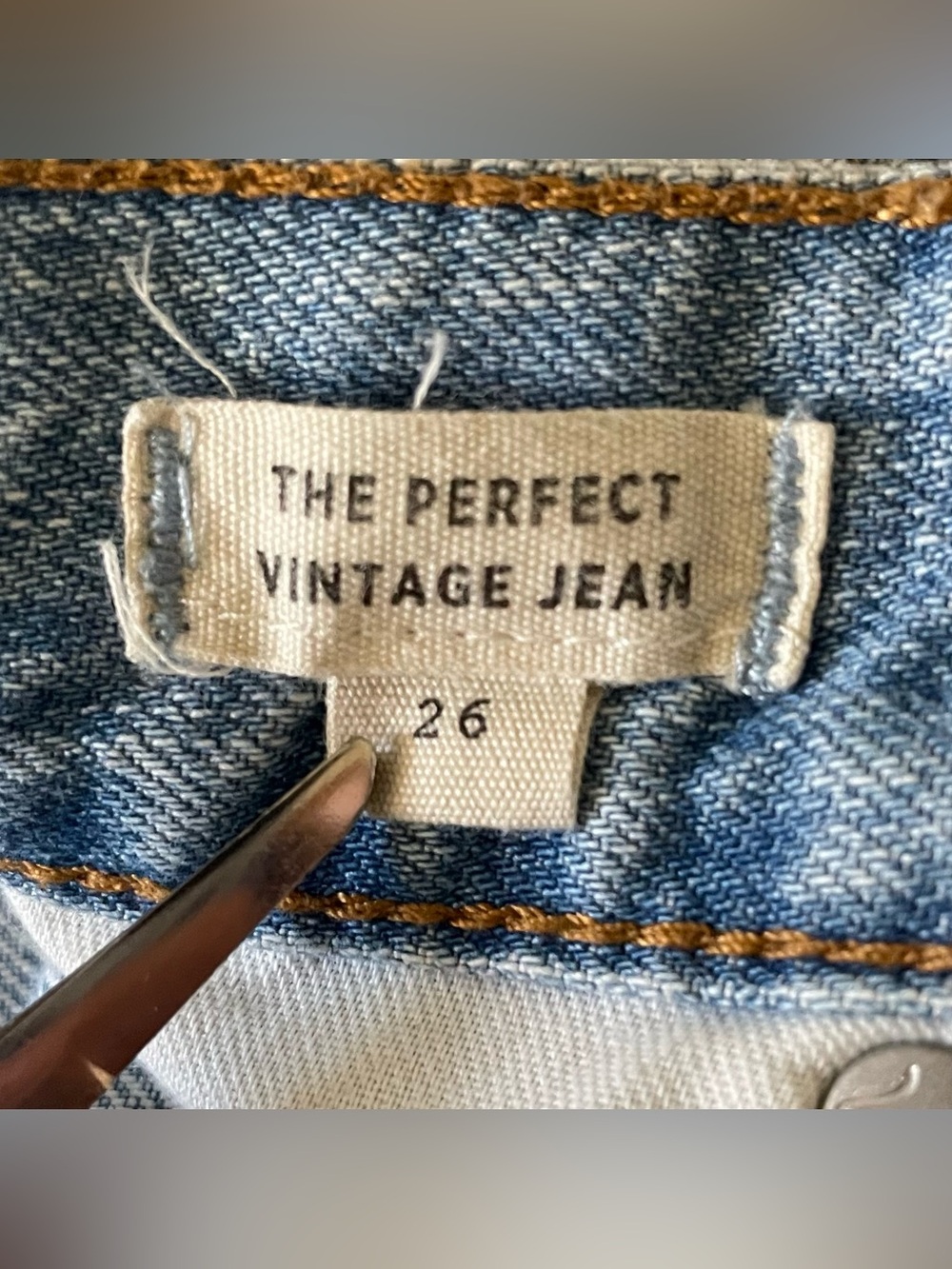 Madewell The Perfect Vintage Jeans Women’s 26 Blue Light Wash Distressed Casual - Picture 12 of 16
